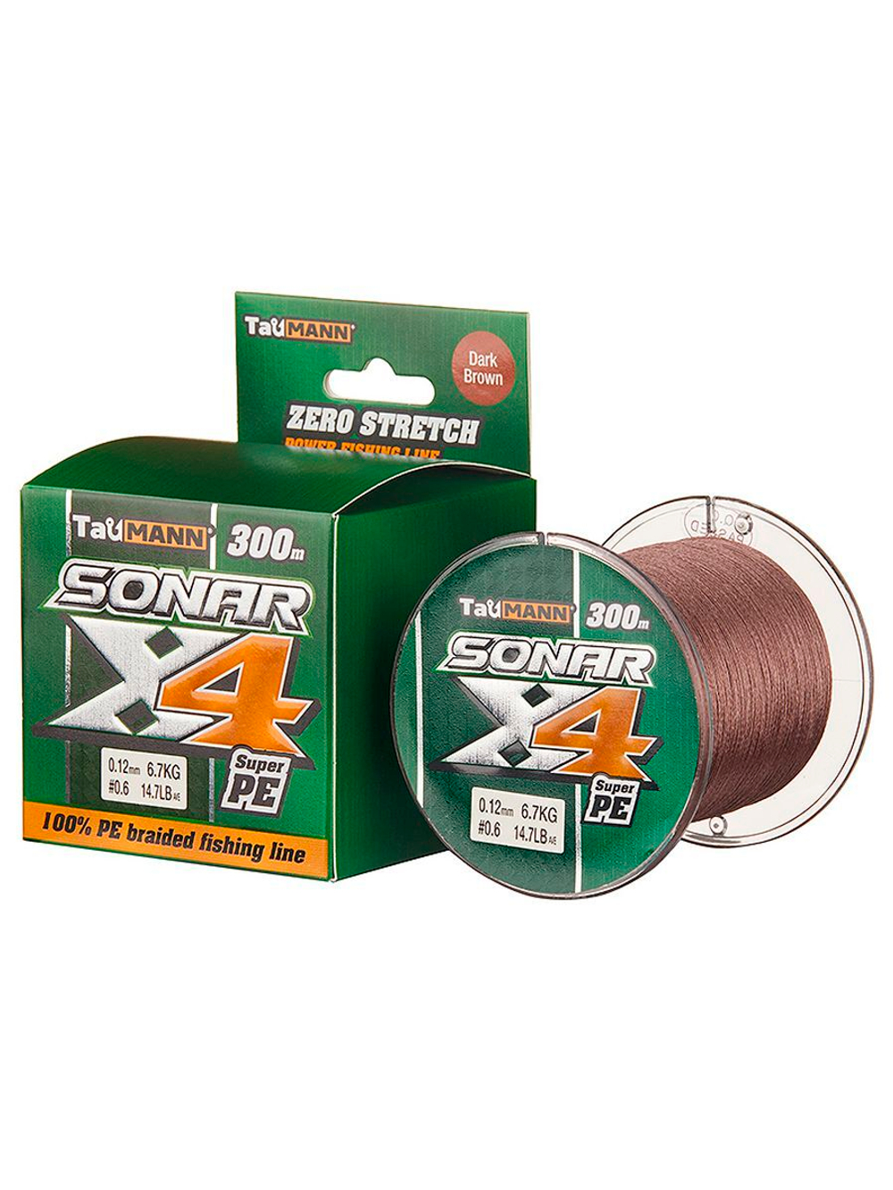 Плетеный шнур для рыбалки TauMANN Sonar PE X4 150m #1.2 (0.18mm) Yellow