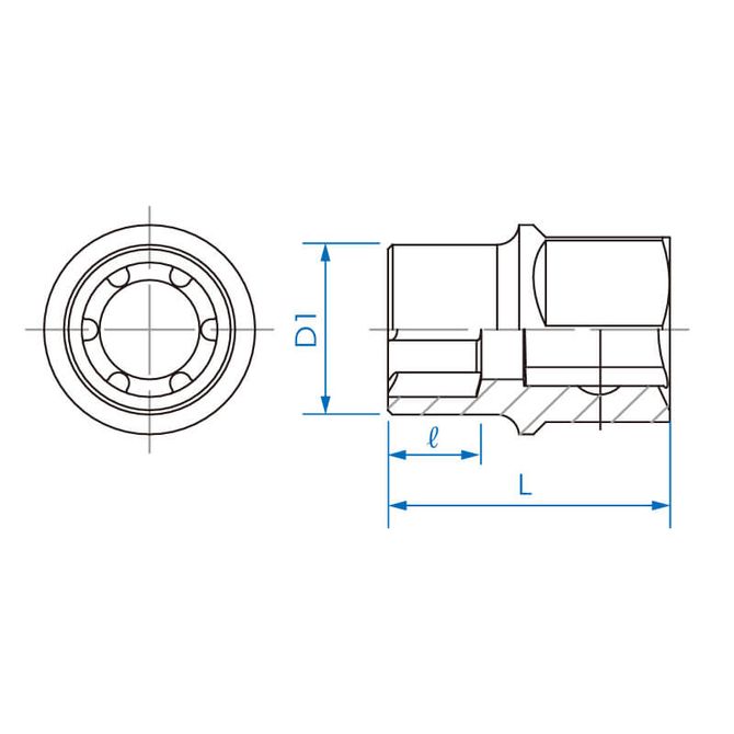 KING TONY (9AW4911) Головка специальная торцевая 1/2", RIBE M10S, для натяжного ролика Toyota