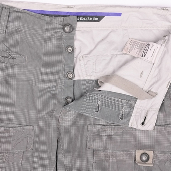Серые карго шорты G-Star Raw в мелкую клетку, L (34)