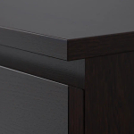 Комод с 4 ящиками - IKEA MALM, 80x100х48 см, черно-коричневый МАЛЬМ ИКЕА