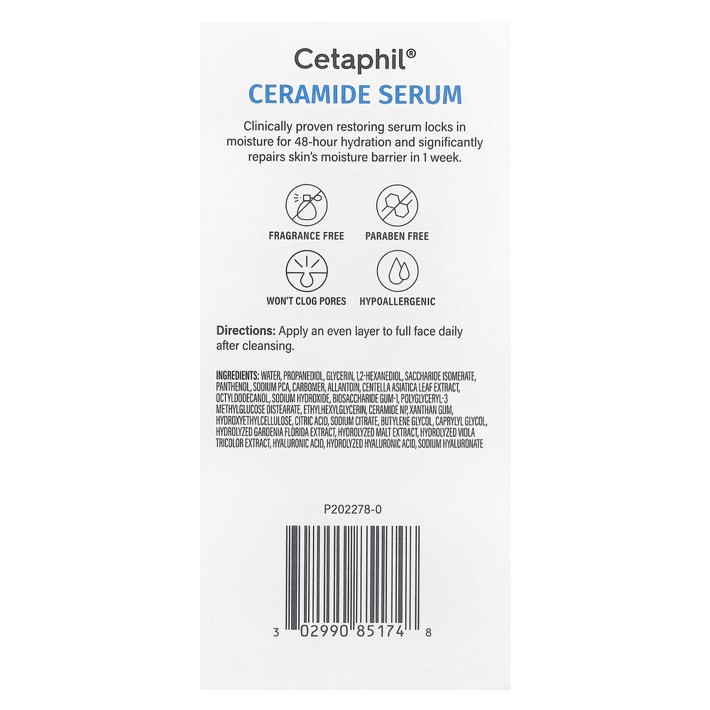 Cetaphil, Сыворотка с керамидами, без отдушек, 30 мл (1 жидк. унц.)