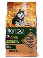 Сухой корм Monge Dog BWild GRAIN FREE, для взрослых собак, беззерновой, из лосося 2,5 кг
