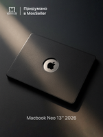 Бампер MosSeller c подставкой для Apple MacBook Neo 13 (2026), Черный, экокожа