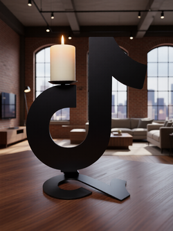 Подсвечник для свечей "Tik-Tok" (черный)