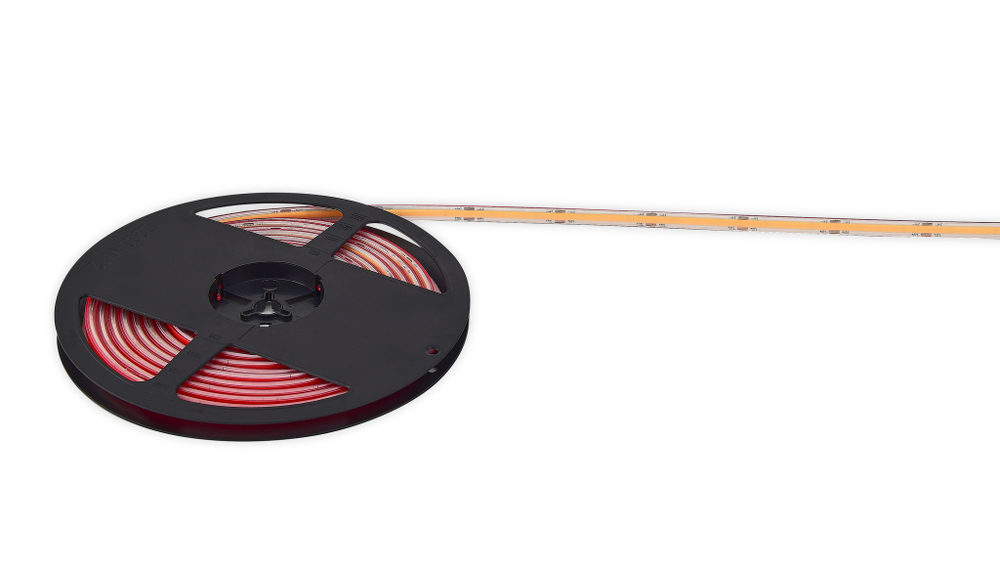 Светодиодная лента COB,  8мм, 9.6W/m,  3000K,  650 Lm/m,  DC24V,  CRI&gt;90,  IP65