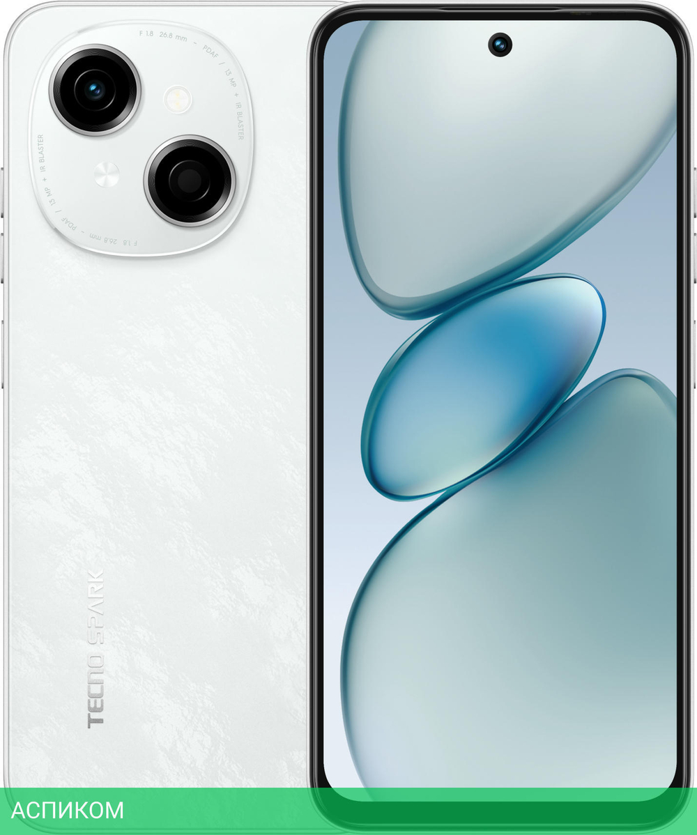 Смартфон Tecno Spark Go 1 3GB/64GB Glittery White (KL4)