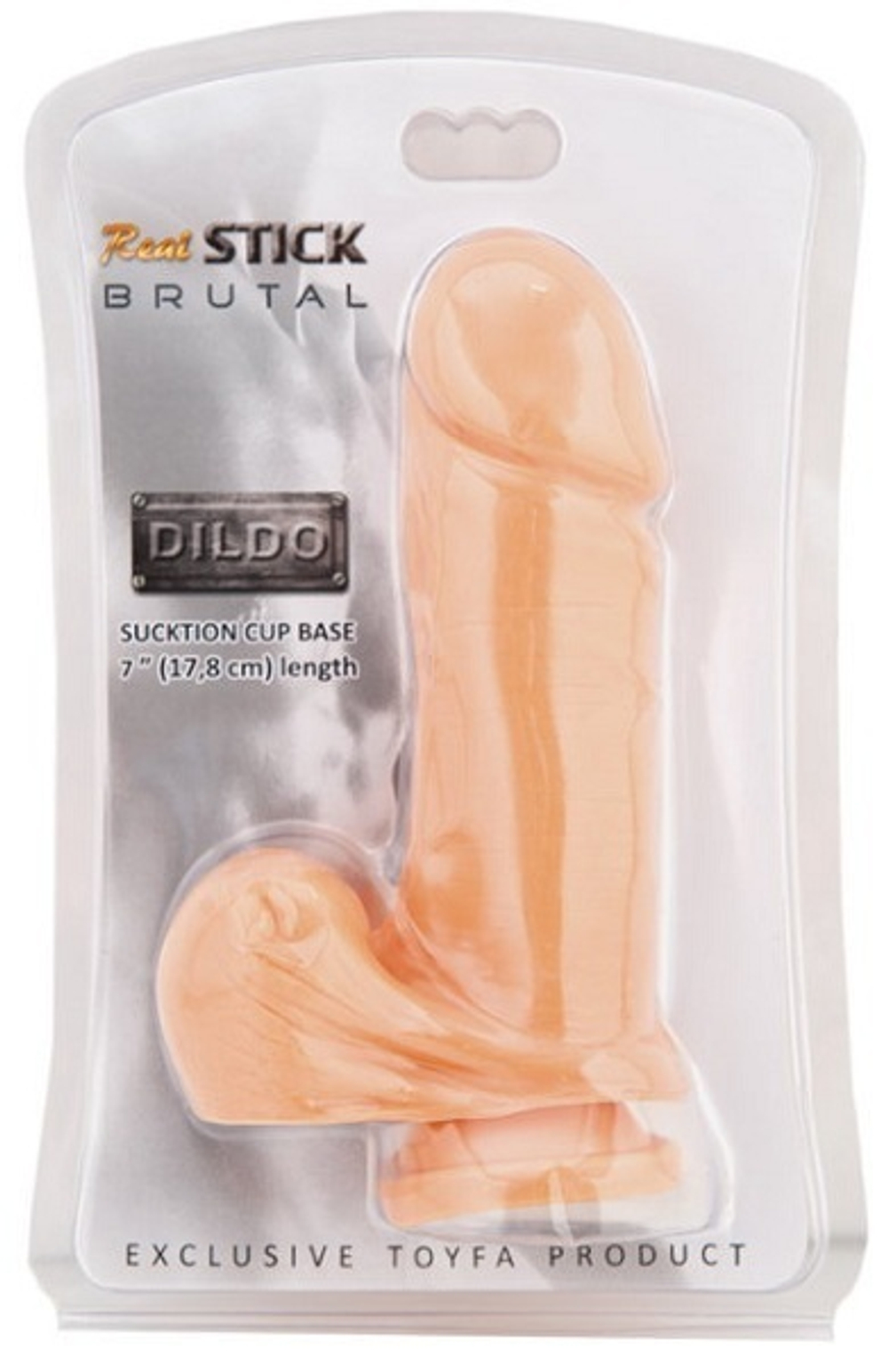 Реалистичный фаллос на присоске, 17,8 см