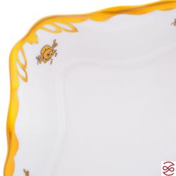 Салатник квадратный Queen's Crown Золотая роза 21 см