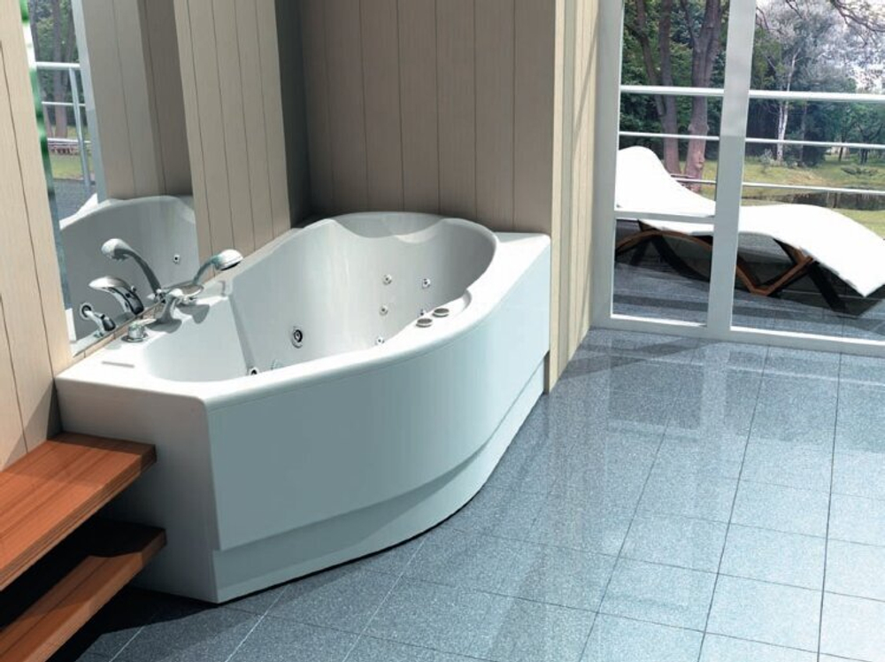 Акриловая ванна Aquatek (Акватек) Таурус 170x100 R, с каркасом, с фронтальной панелью, со сливом-переливом