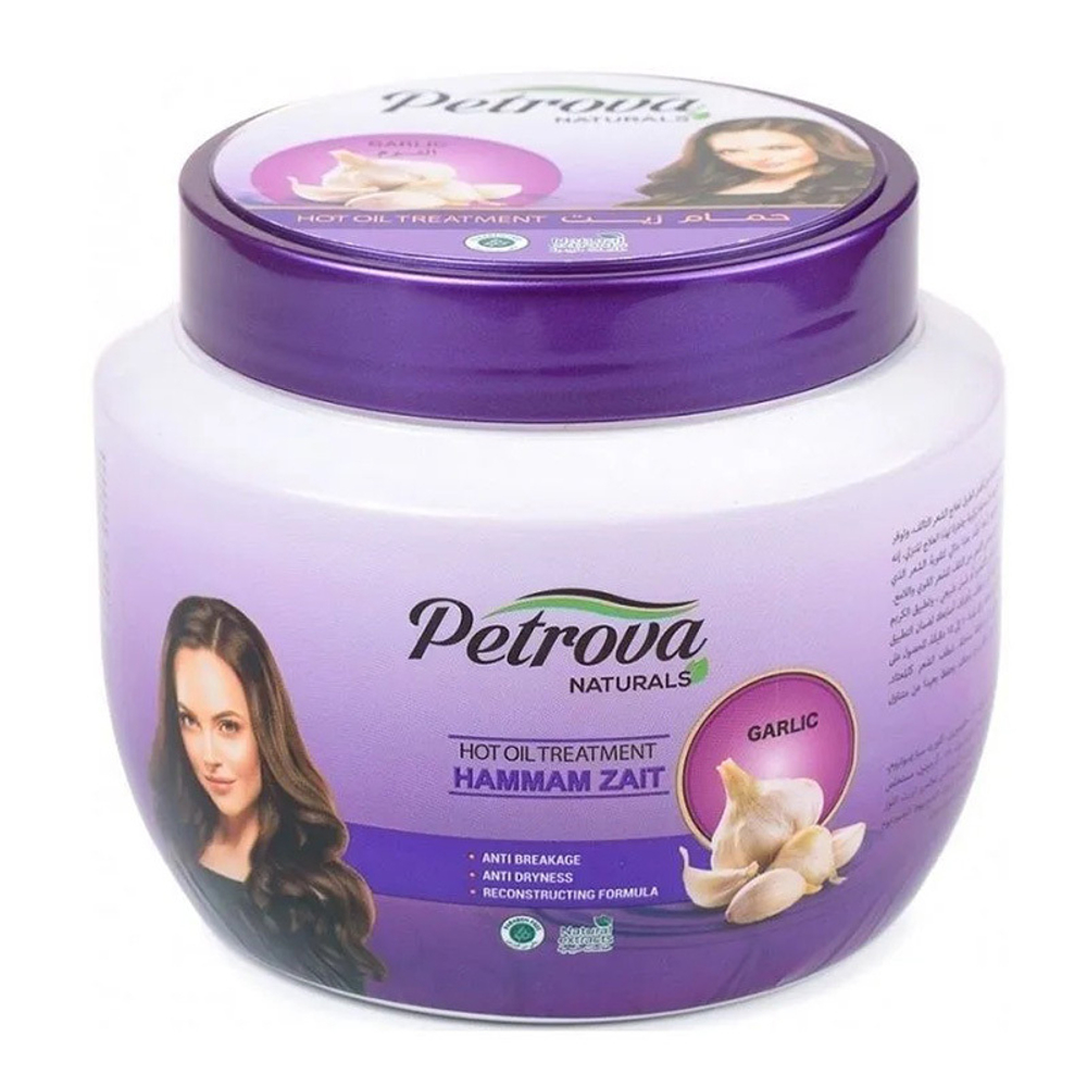 Маска-хамам для стимуляции роста волос Petrova Naturals с экстрактом чеснока, 500 мл.