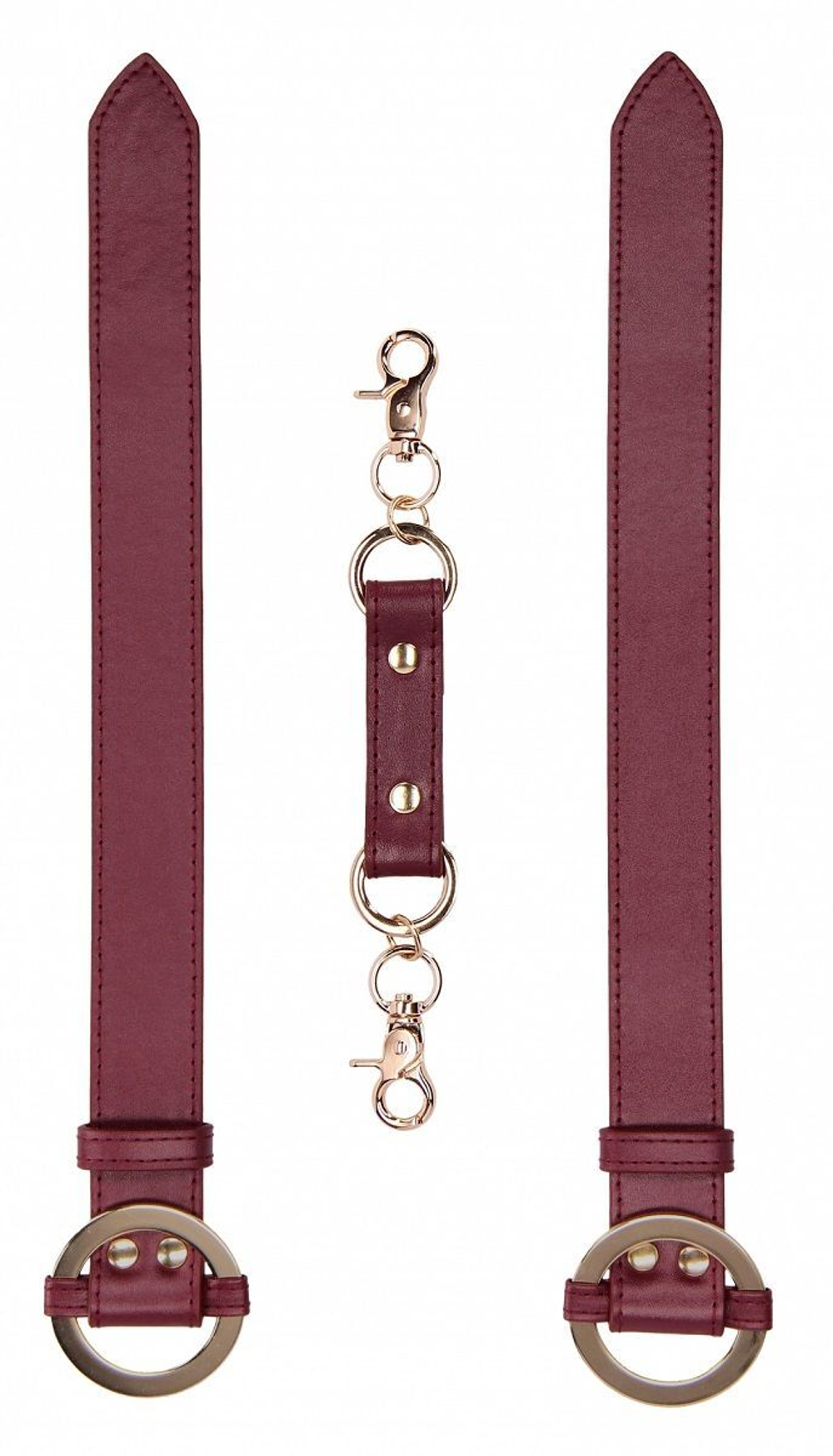 Бордовые наручники Halo Wrist & Ankle Cuffs (Цвет: бордовый)