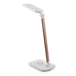 Настольный светильник ЭРА NLED-460-14W-W-G светодиодный с ночником на основании белый с золотом