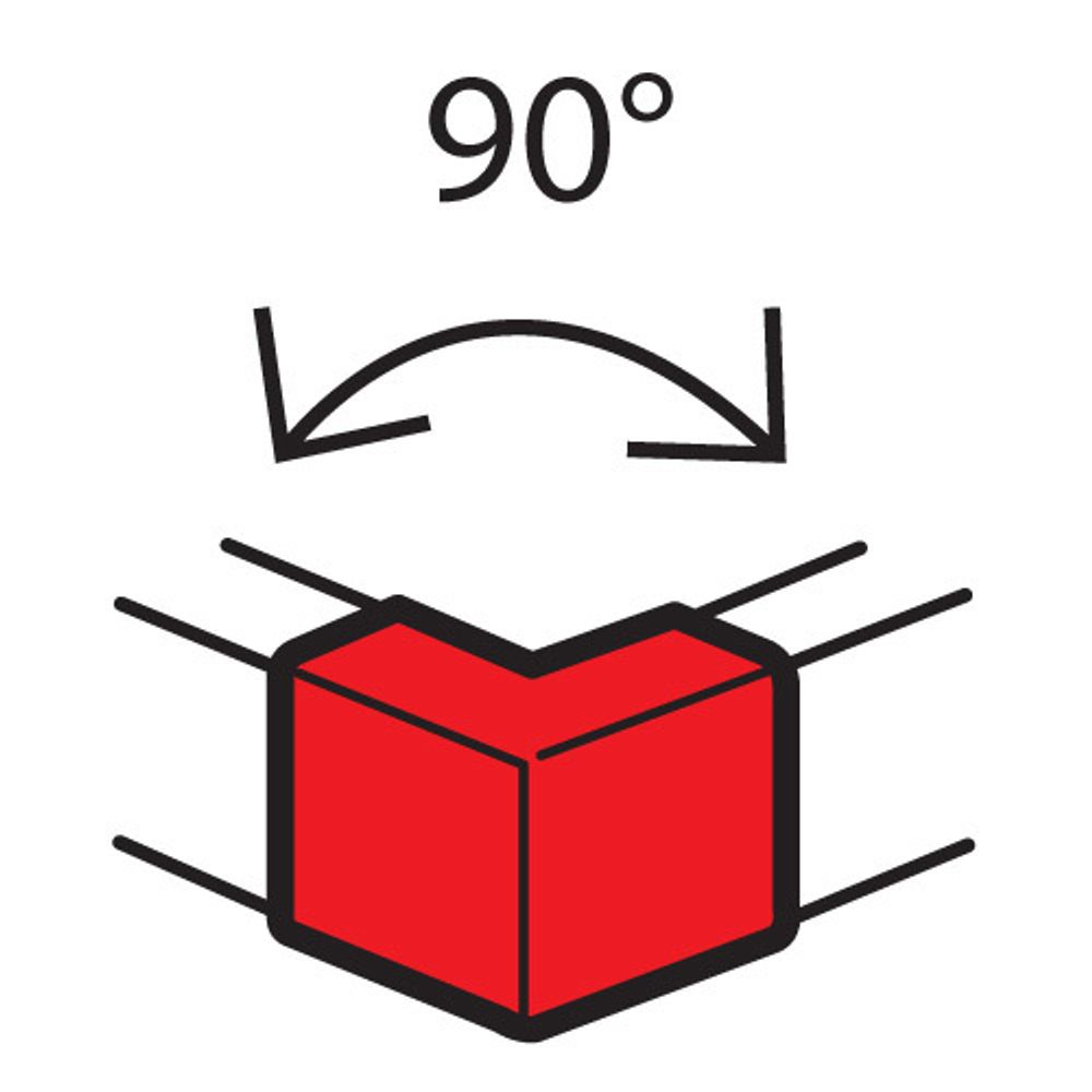 Внешний неизменяемый угол 90° - для кабель-каналов Metra 100x50