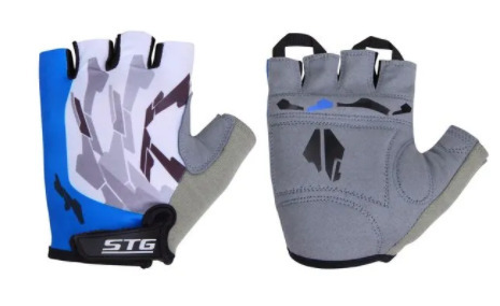 Перчатки летние быстросъемные с защитной прокладкой,застежка на липучке,материал-кожа+лайкра,размер M,синие (10115070/200317/0012577/2, Пакистан)