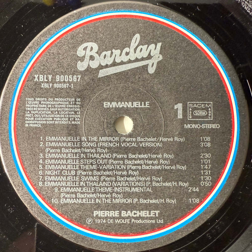 Emmanuelle - Bande Originale Du Film (Франция 1978г.)