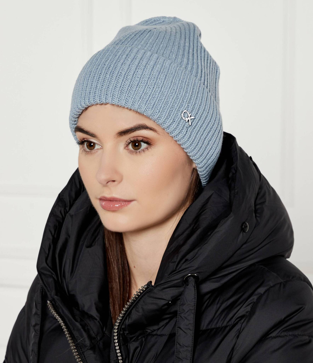 Хлопковая шапка Calvin Klein - голубой(K60K612592)