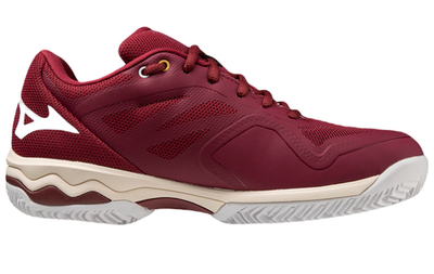 Женские Кроссовки теннисные Mizuno Wave Exceed Light CC - cabernet/white/papyrus