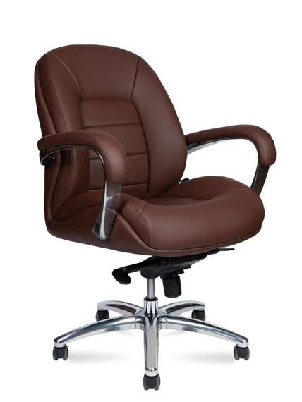 Кресло офисное  Grand LB brown   коричневая экокожа