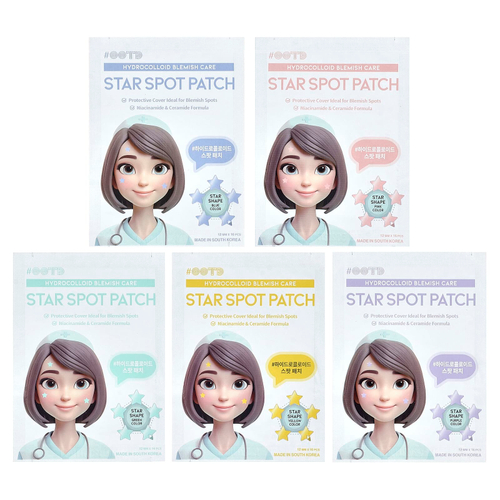 OOTD, Star Spot Patch, Hydrocolloid Blemish Care, 80 патчей