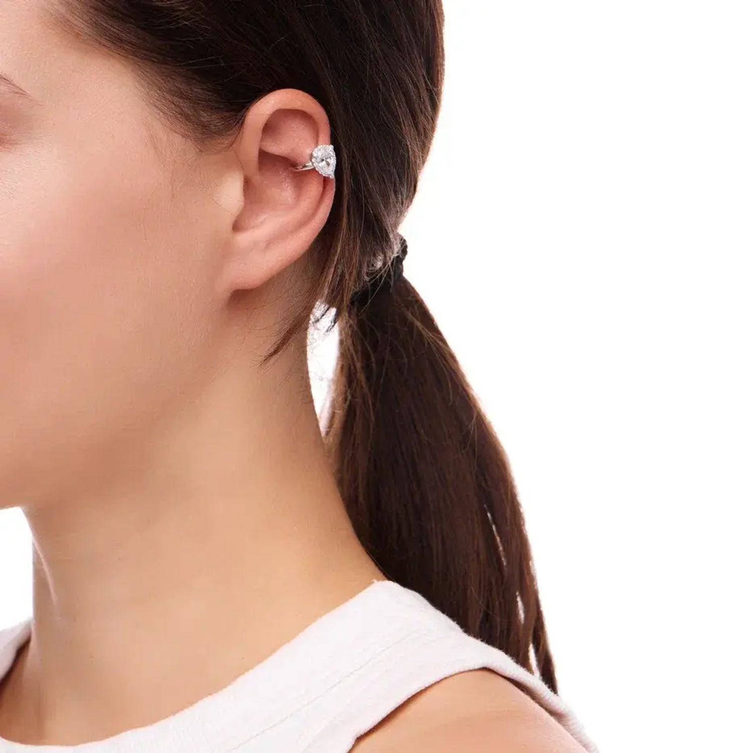 Кафф The Silver Pear Cuff - Crystal