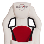 Driver Кресло (кожзам/ткань белый/красный)