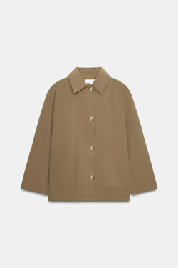 ZARA ЖАКЕТ С НАКЛАДНЫМИ КАРМАНАМИ, ХАКИ