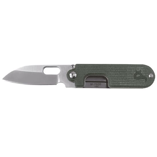 Складной нож FOX knives BF-719 MI Bean Gen 2 c клинком из стали 440C, рукоять микарта