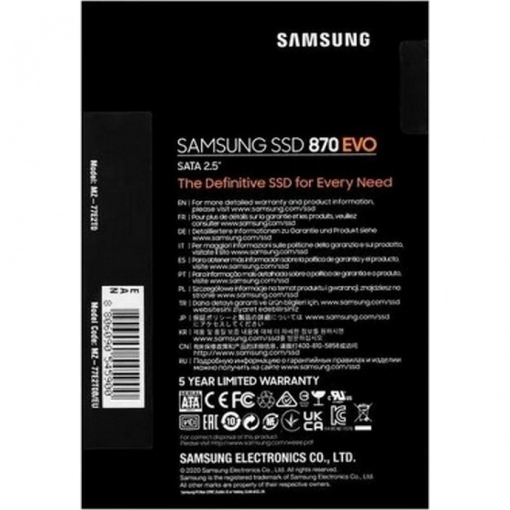 Накопитель SSD Samsung 870 EVO 2.0Tb Series (MZ-77E2T0B/EU)