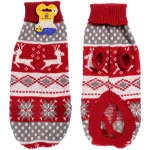 Кофта - свитер для мелких пород собак и кошек «BRO Style», снежинки, цвет бордовый, р XL