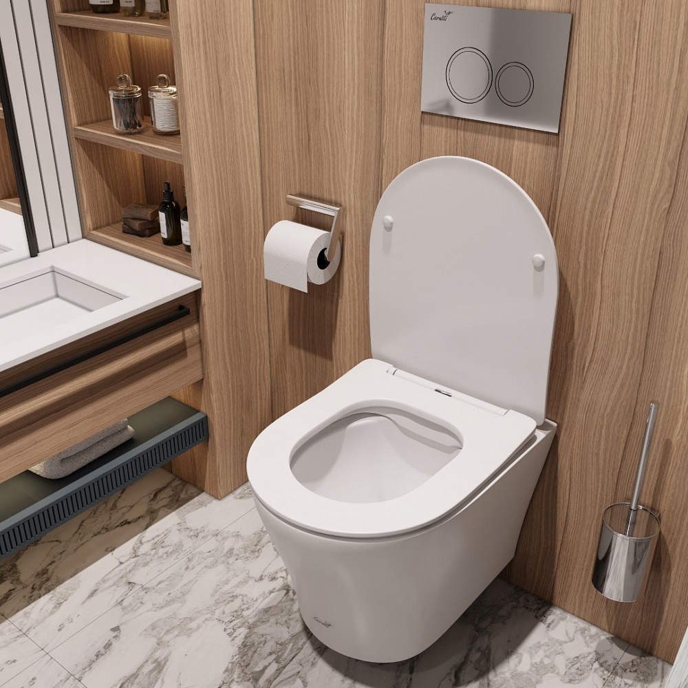 Унитаз подвесной Ceruttispa АДИДЖЕ (ADIGE) Aria MW CT9245 безободковый (490х360х355) белый матовый, ТЕРМООБЖИГ (не плёнка)
