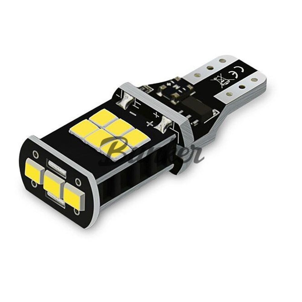 Светодиодная лампа Sariti W16W 10-16V 15smd Красная