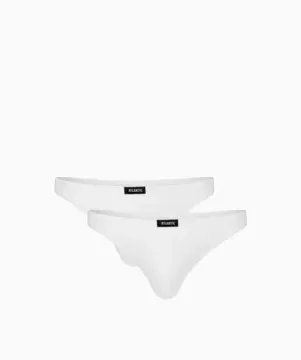 Мужские (2 шт) трусы стринги Atlantic 2BMP-253, белые