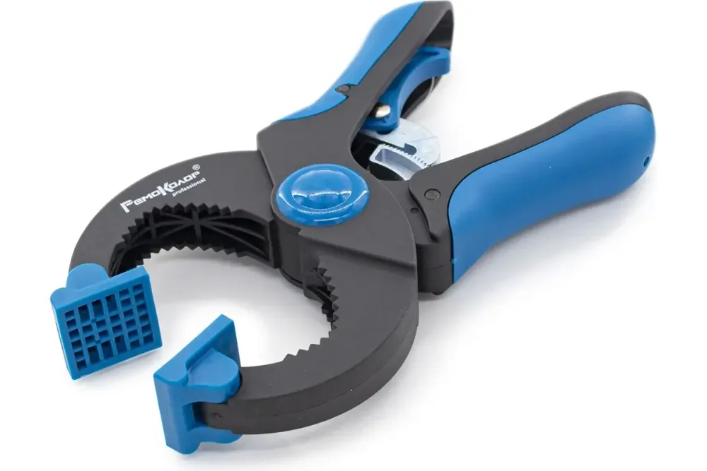 Струбцина клещеобразная пластик. корп., рычажный храповый механизм, 8"/200, 44-2-020