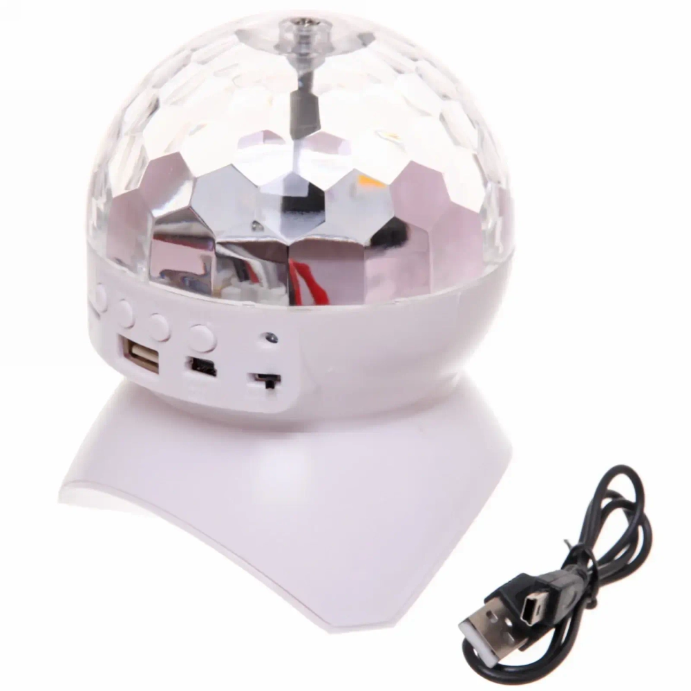 Диско-шар светодиодный «Калейдоскоп красок», Bluetooth, МР3, USB, кардридер (220V)