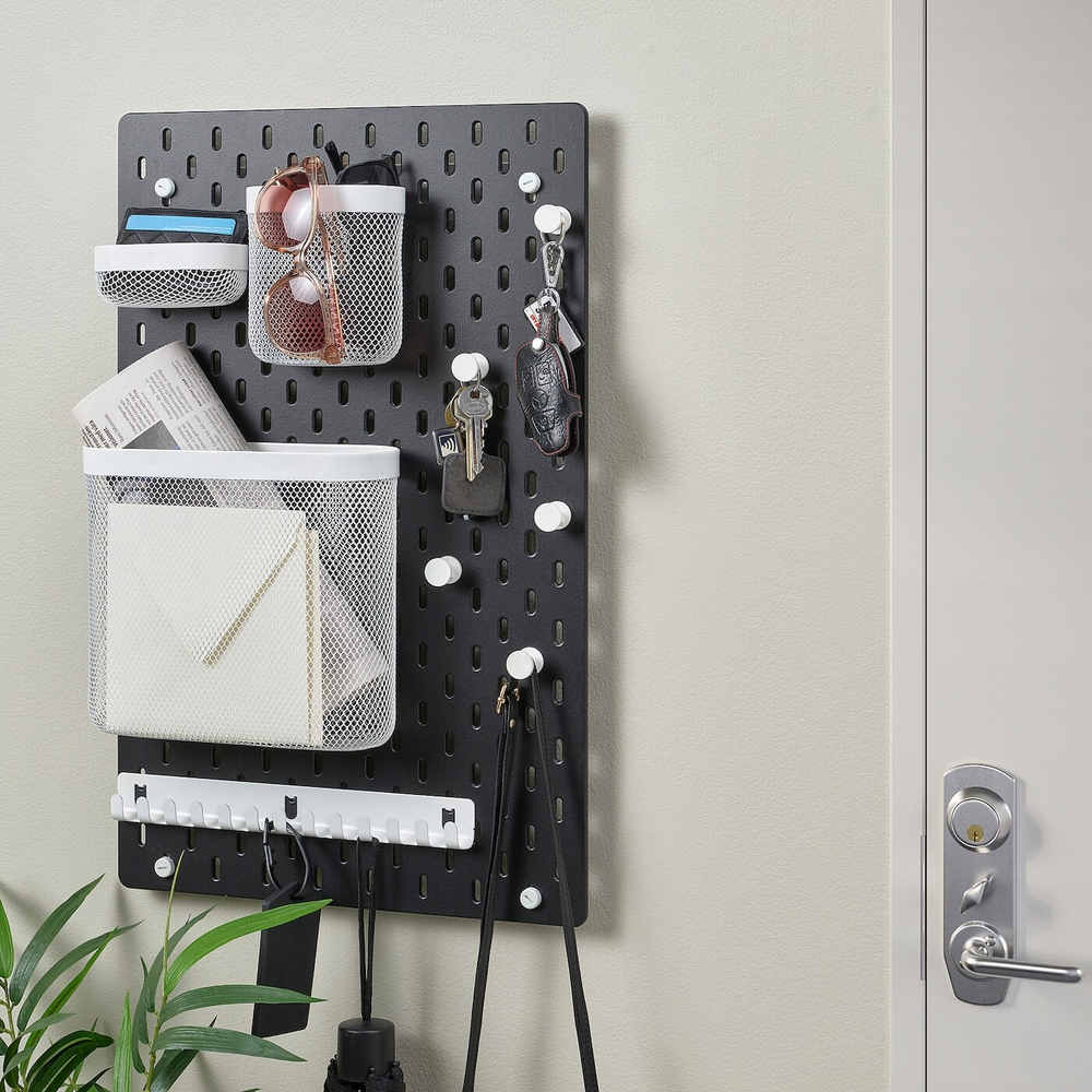 Перфорированная доска IKEA SKADIS (СКОДИС), Черный, 36x56 см