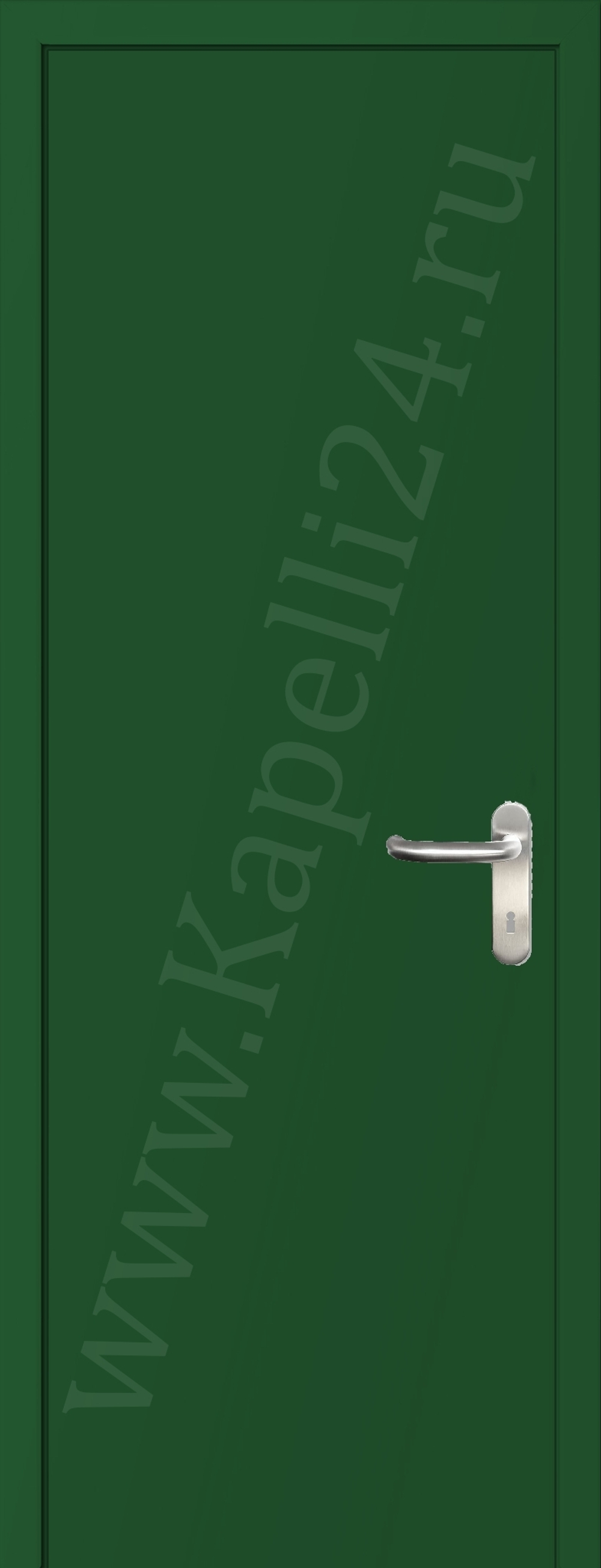 Дверь влагостойкая пластиковая KAPELLI multicolor ДГ RAL 6002 Лиственно-зеленый + коробка