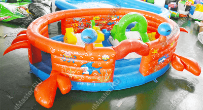 Коммерческий надувной батут "Крабик"