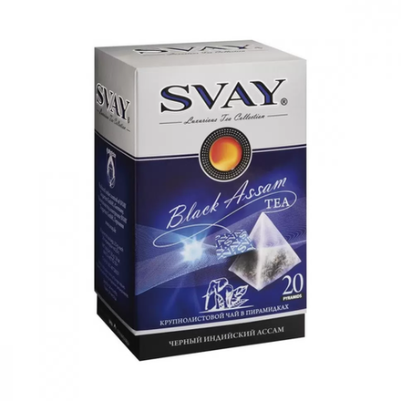 Чай черный Svay Black Assam, 20 пирамидок