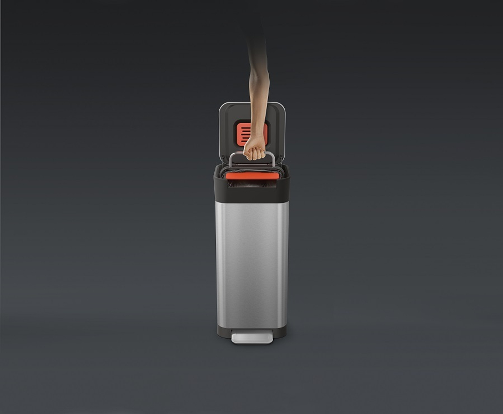 Контейнер для мусора с прессом titan, 20 л, нержавеющая сталь