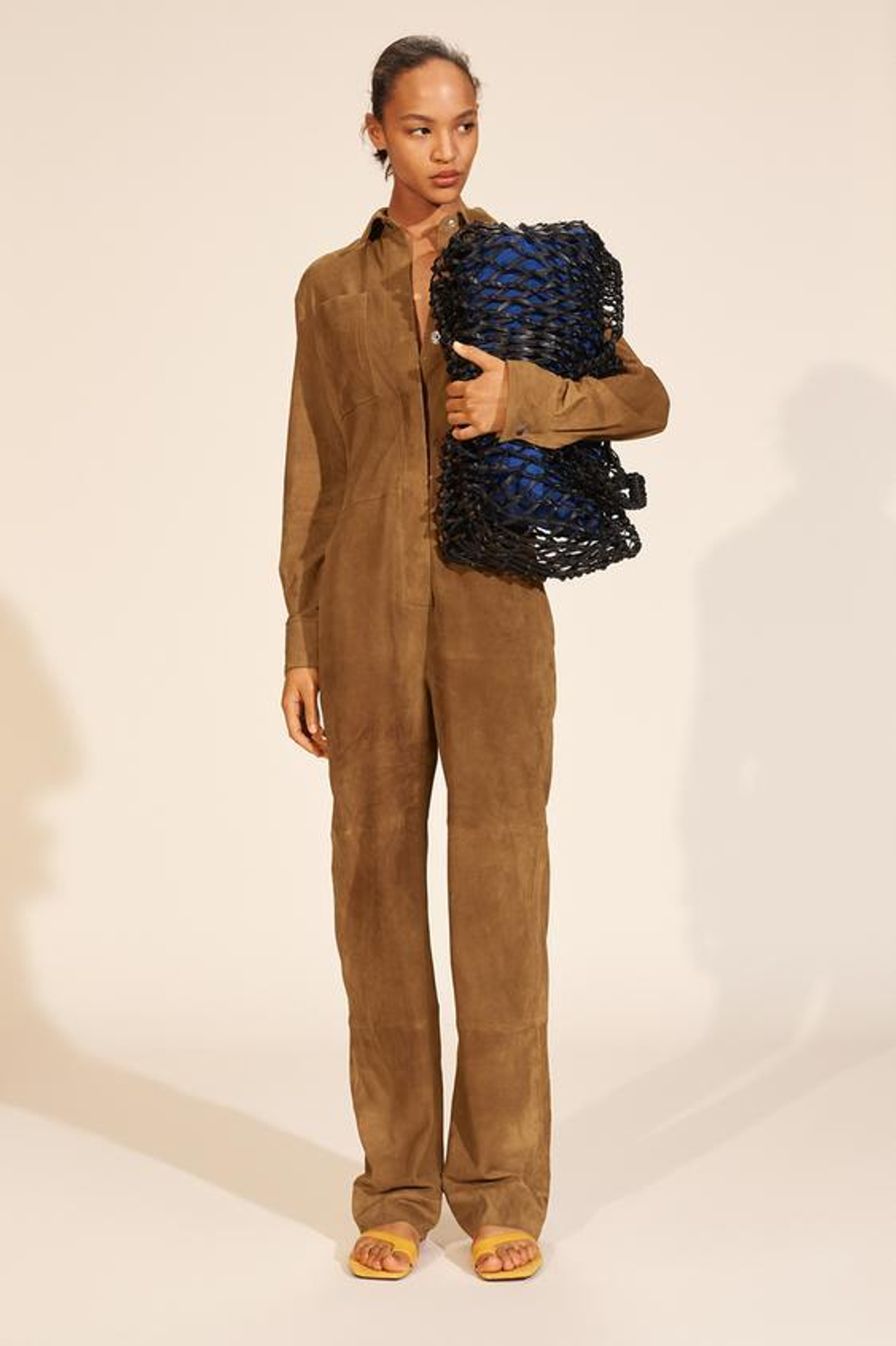 ZARA МАКСИ-ШОППЕР ИЗ КОЖИ С ПЛЕТЕНИЕМ - LIMITED EDITION, ЧЕРНЫЙ