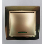 Рамка 1-я ProfiTec Tesla золото метал + вставка шампань