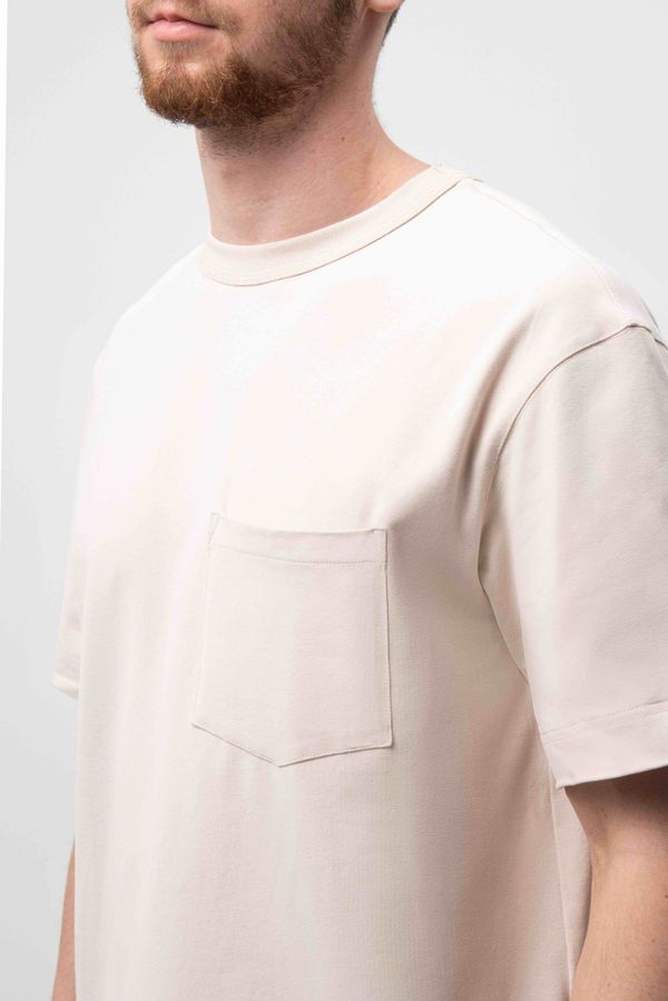 Футболка №3 Унисекс Бежевый - фото 4