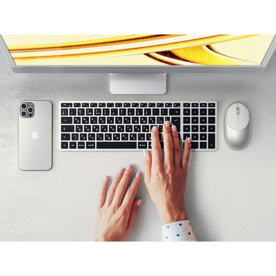 Беспроводная клавиатура Satechi Slim X2 Bluetooth Keyboard (ST-BTSX2S-RU) серебристый