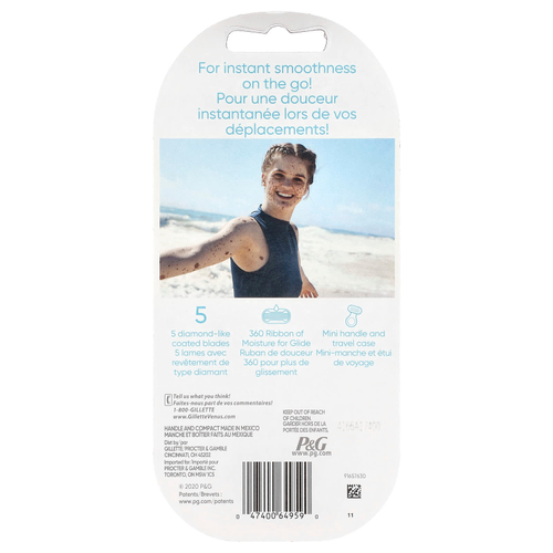 Gillette, Venus, Snap with Avec, Extra Smooth, 1 бритва, 1 картридж, 1 компакт