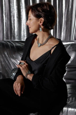 Браслет Crezus, с кристаллами, CZ24-S40 (голубой)