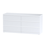 Комод Варма Прайм 6Д, 160*77*48 см, белый