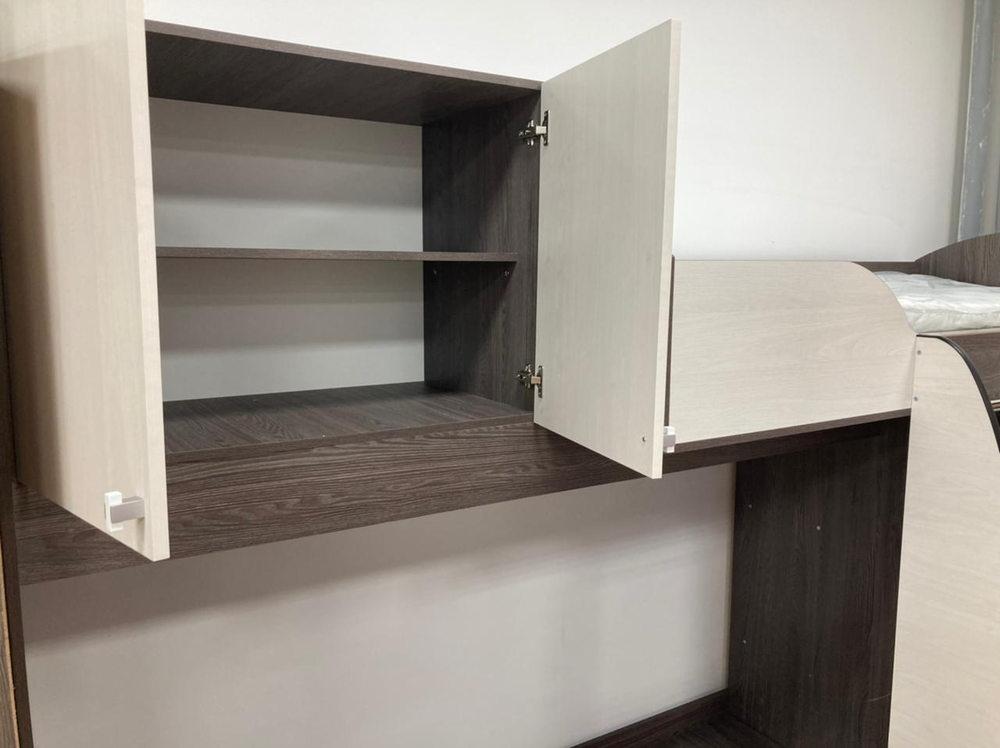 Кровать 2-х ярусная №2 Омега-18 Ясень анкор темн/ясень анкор свет 800