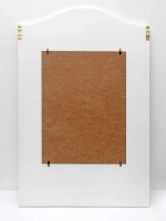 Зеркало настенное с полкой в белой раме "Прованс"