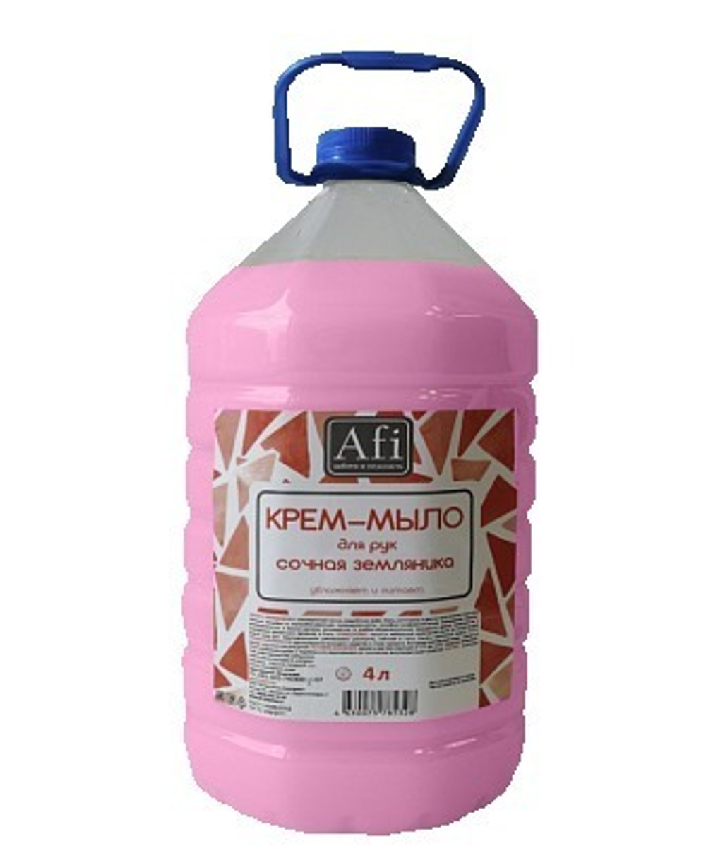Мыло крем Afi Земляника 4 л