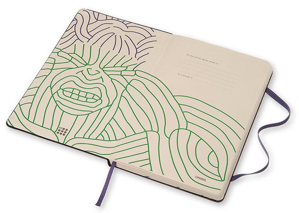 Блокнот Moleskine Limited The Avengers Large 130х210мм 240стр линейка Hulk (LEAVQP060HU)